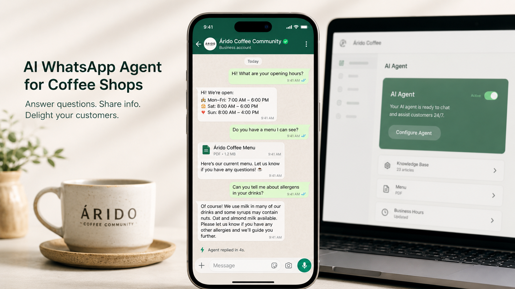 AI agents for WhatsApp, email, and phone