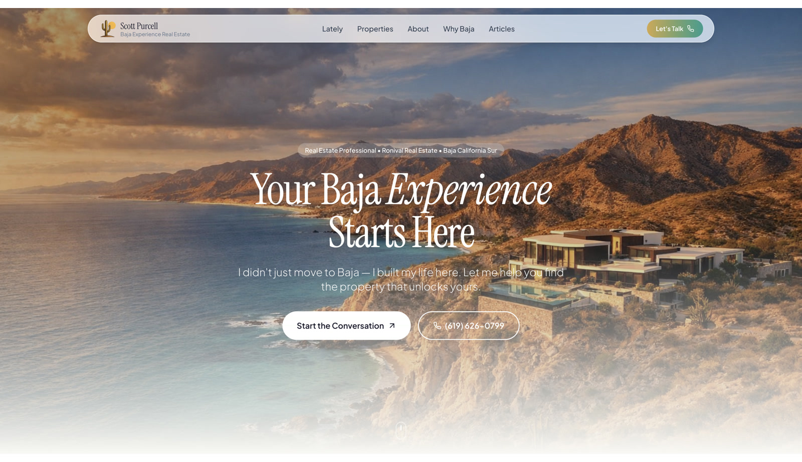 Baja Experience — un sitio web creado por Search Visionary Tech